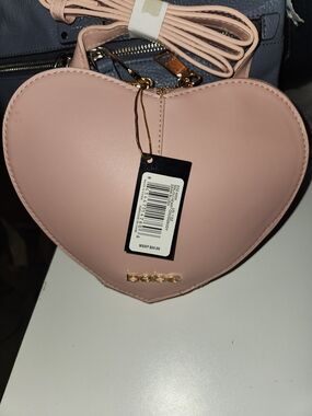 bebe Heart-Shaped Crossbody Bag - Blush Pink